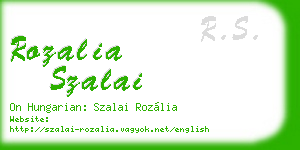 rozalia szalai business card